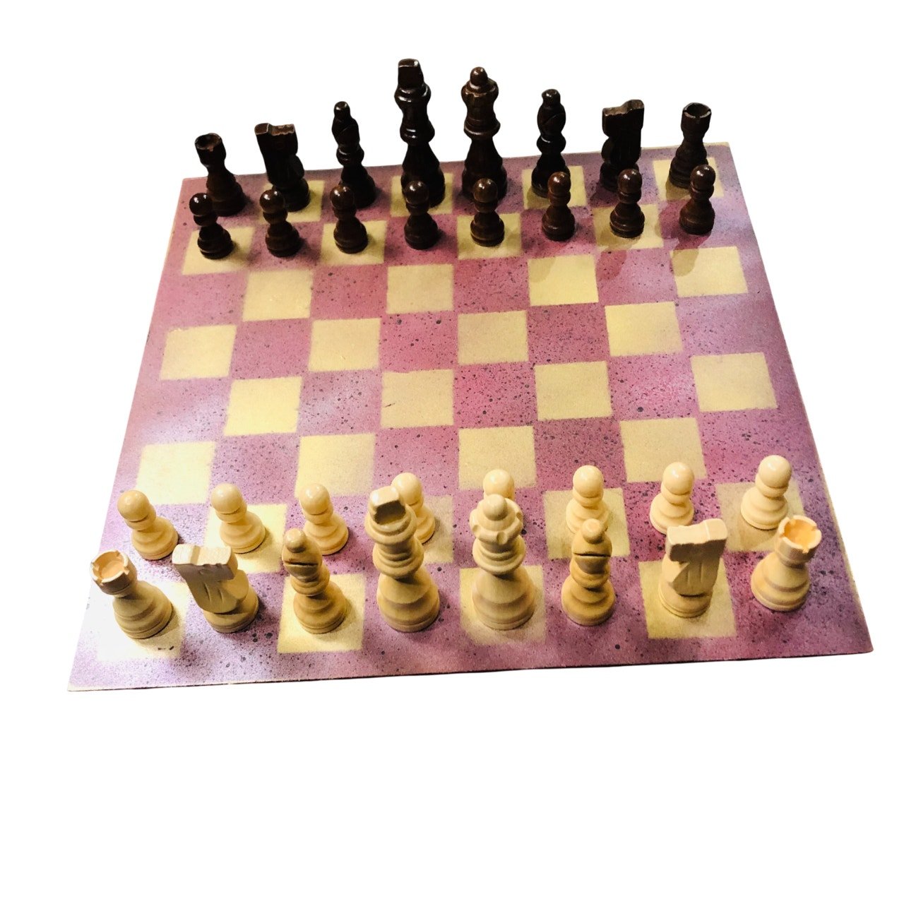 Painted Chess Set - Violet Gold