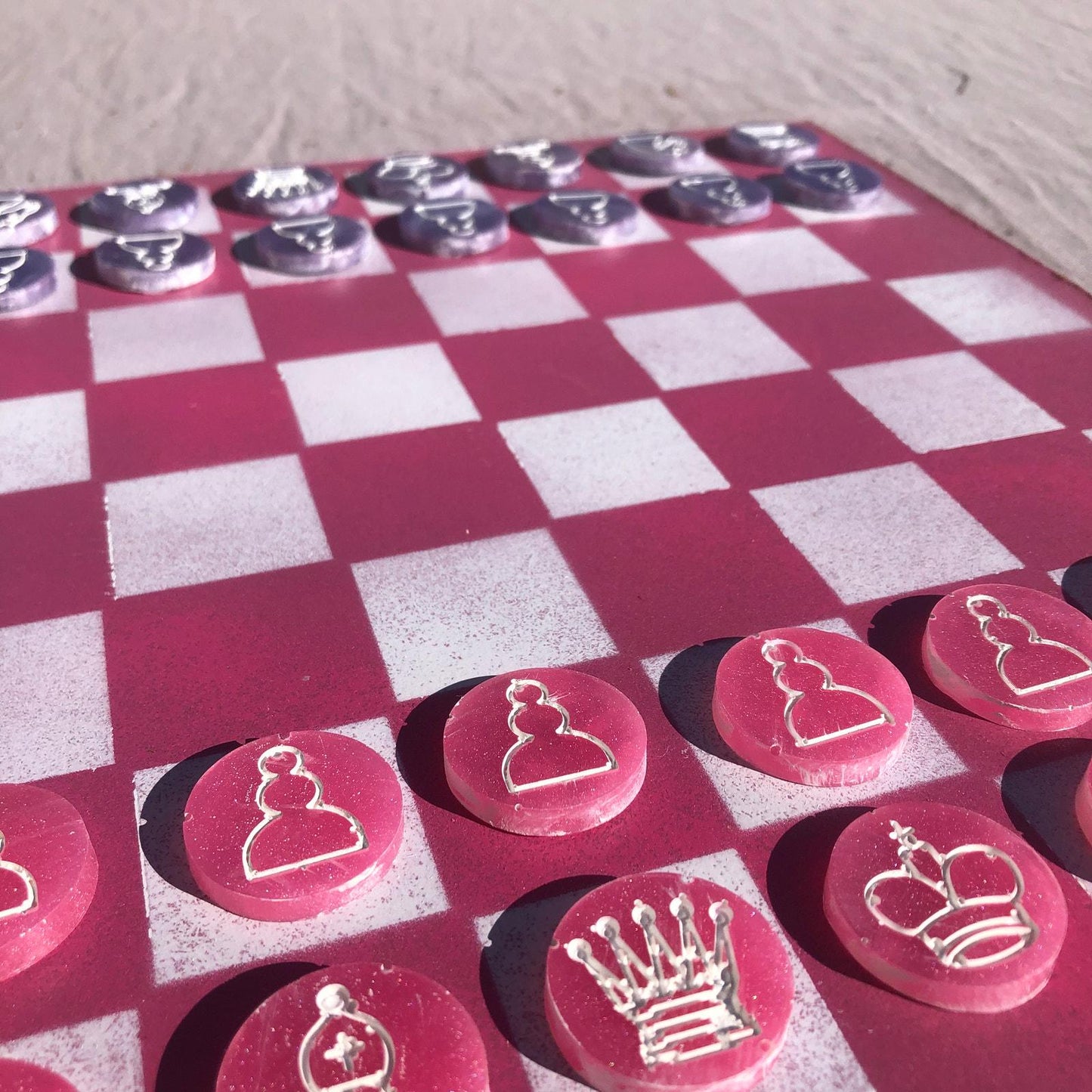 Chess Set - Vivid Pink