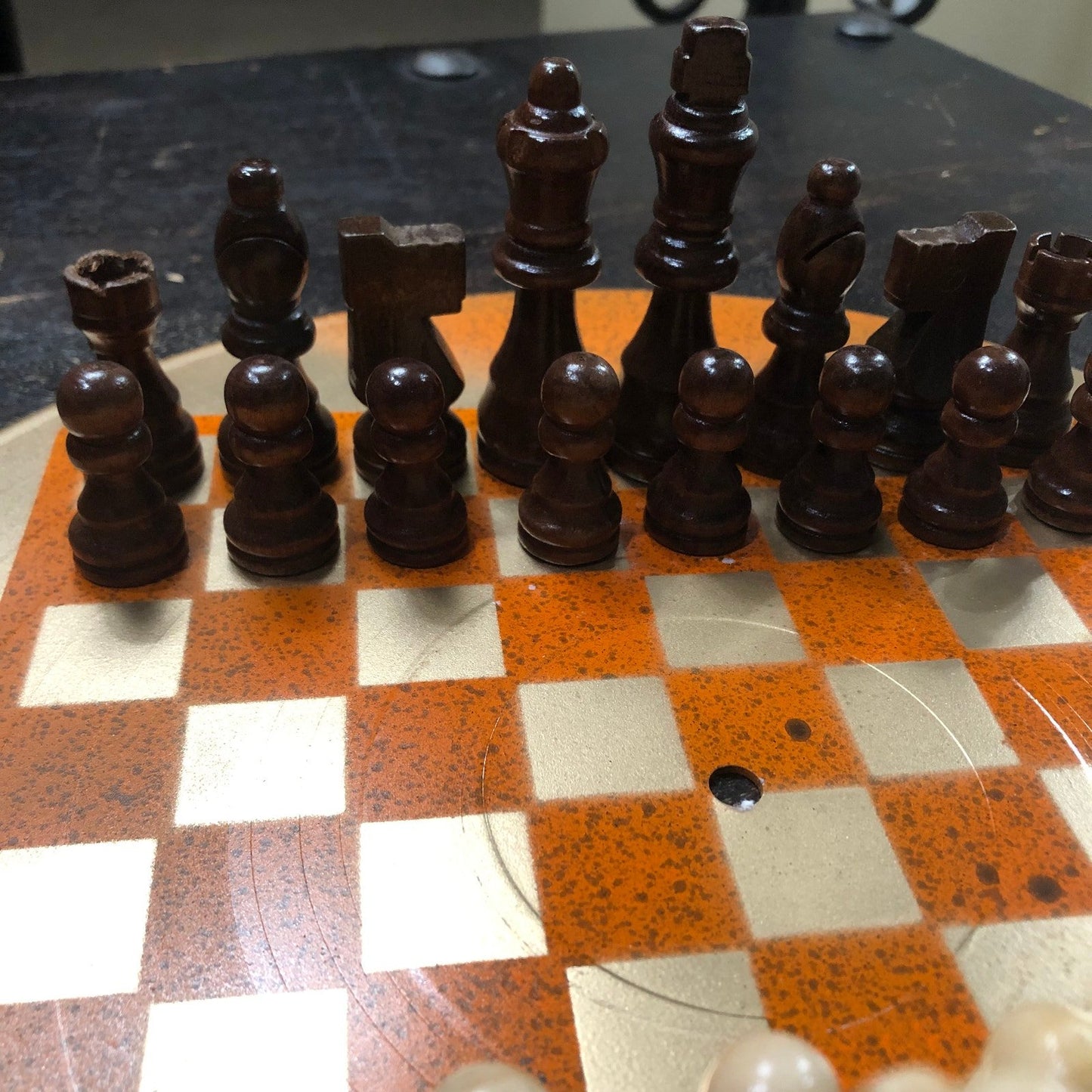 Vinyl Chess Set - Orange Gold Sunset