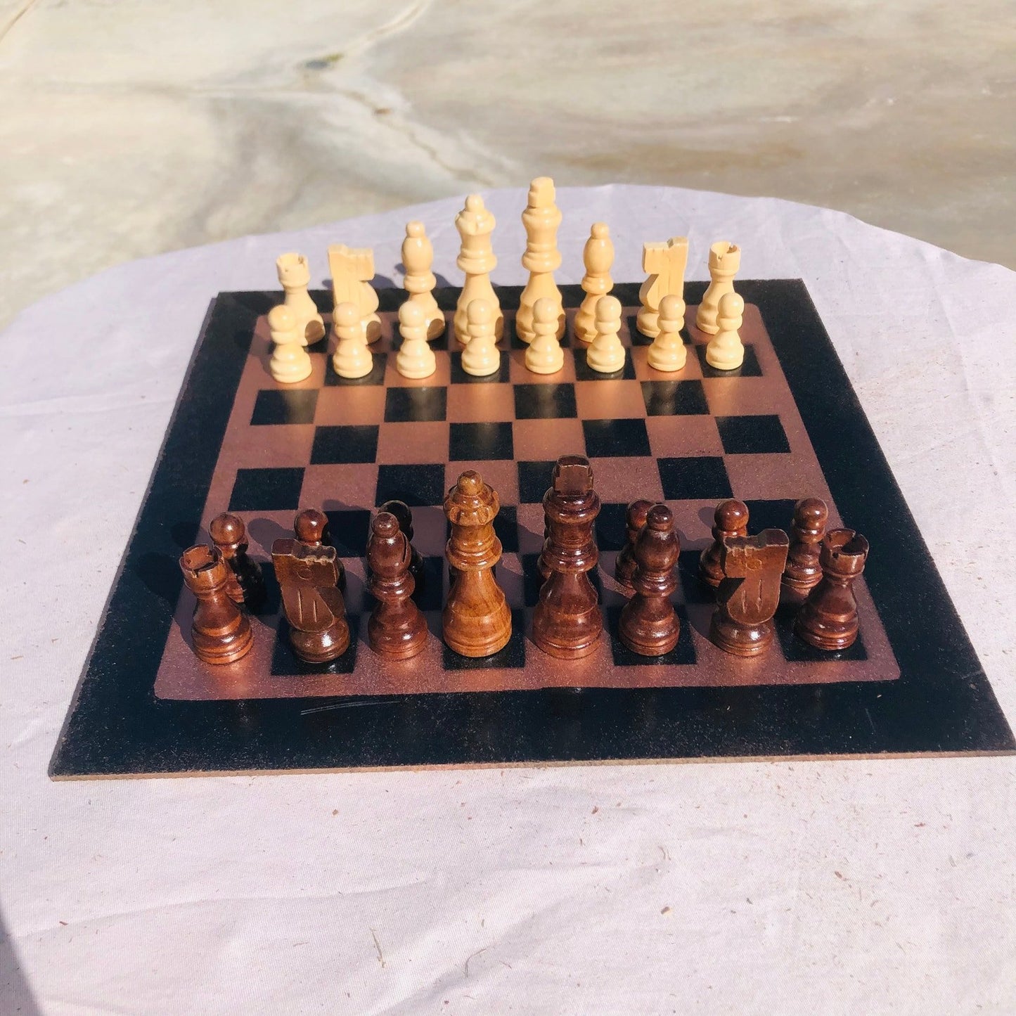 Chess Set - Bronze & Black