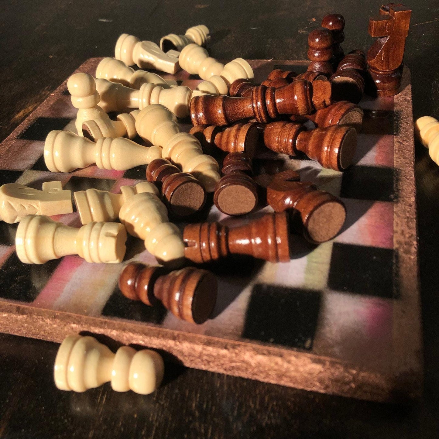 Scrapbook Chess Set - Faded Bronze