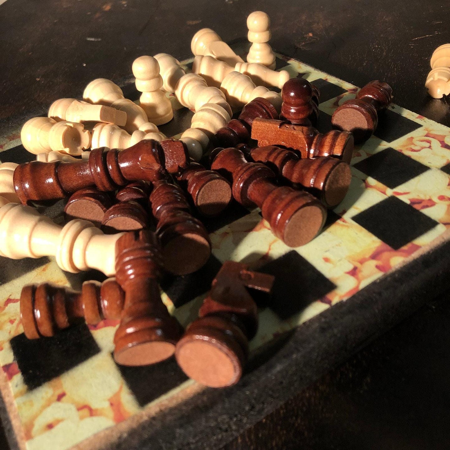 Scrapbook Chess Set - Popcorn Edition