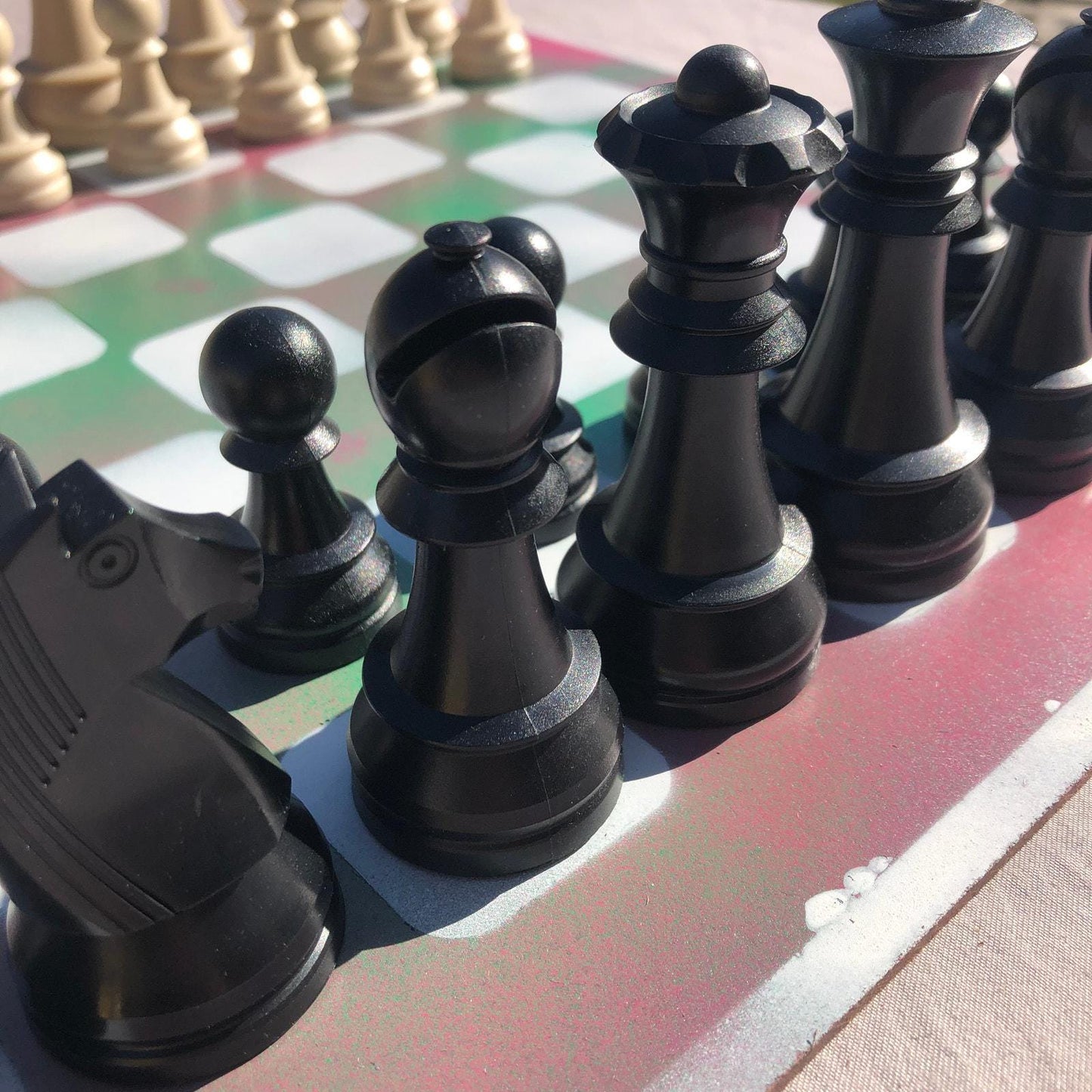 Large Chess Set - Pink Green Blend