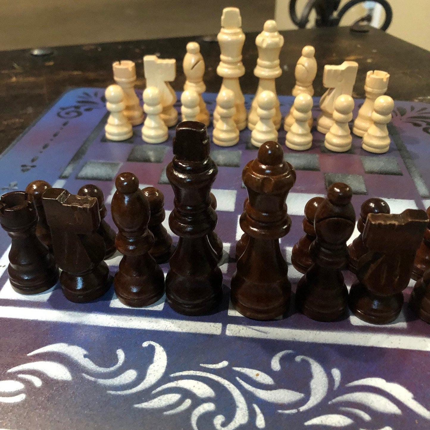 Chess Set - Blue Violet Mix