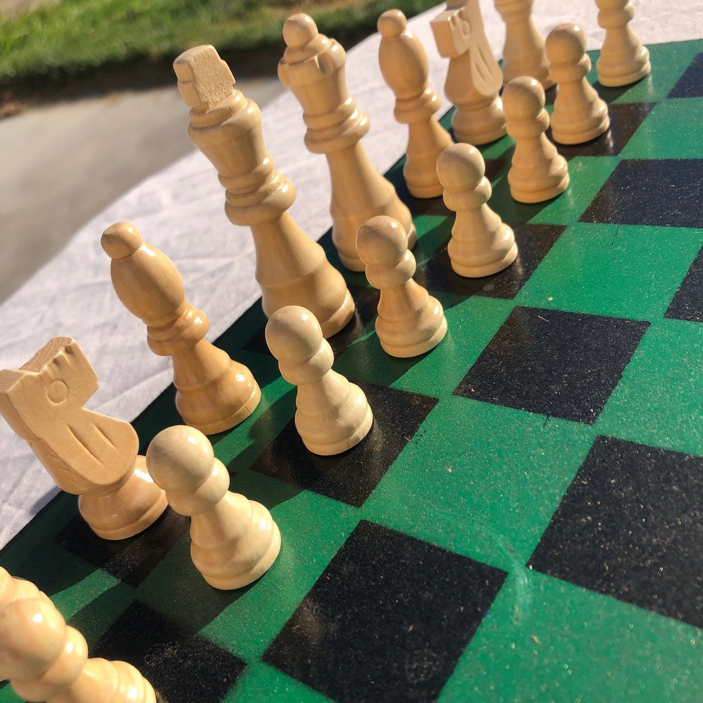 Chess Set - Green & Black