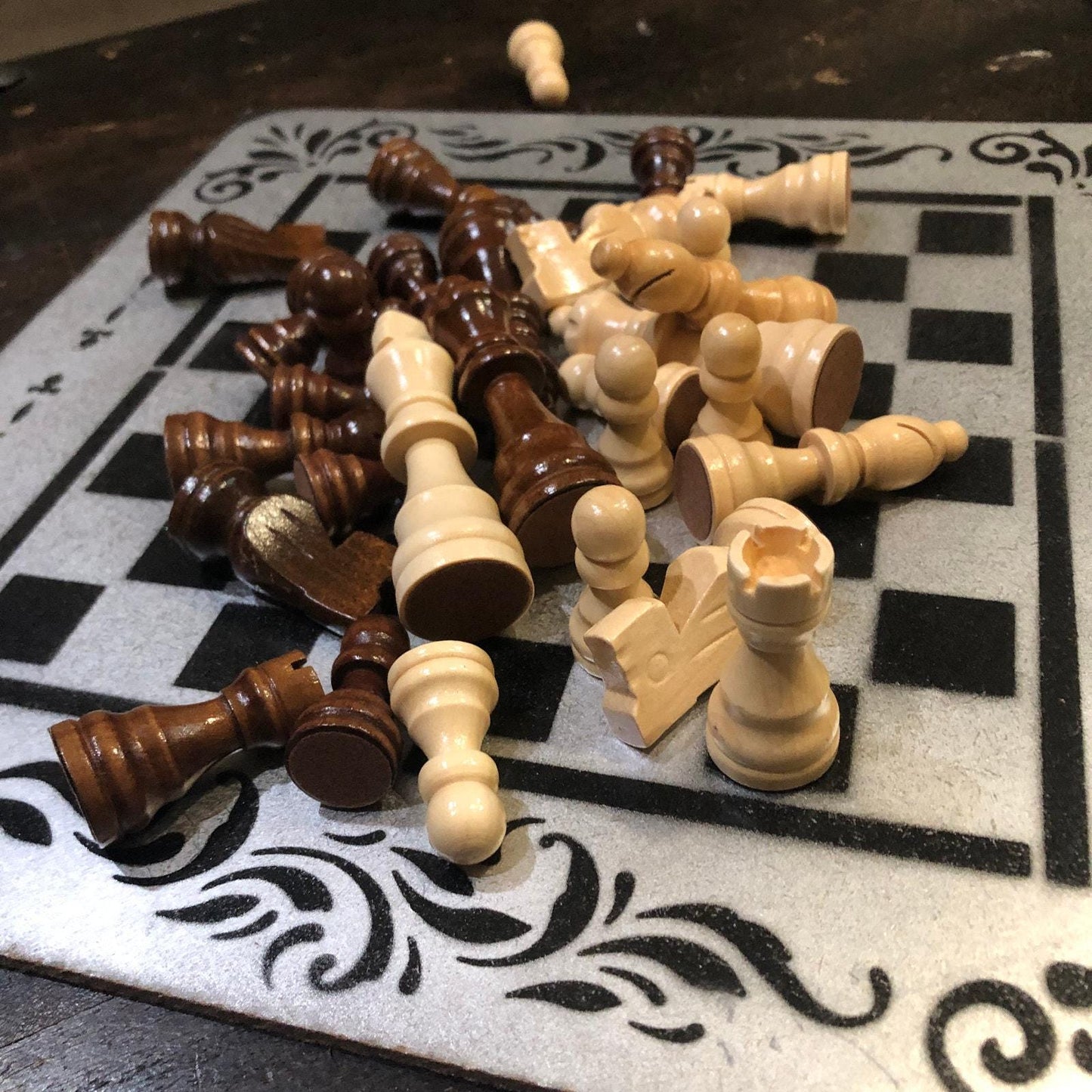 Chess Set - Silver & Black