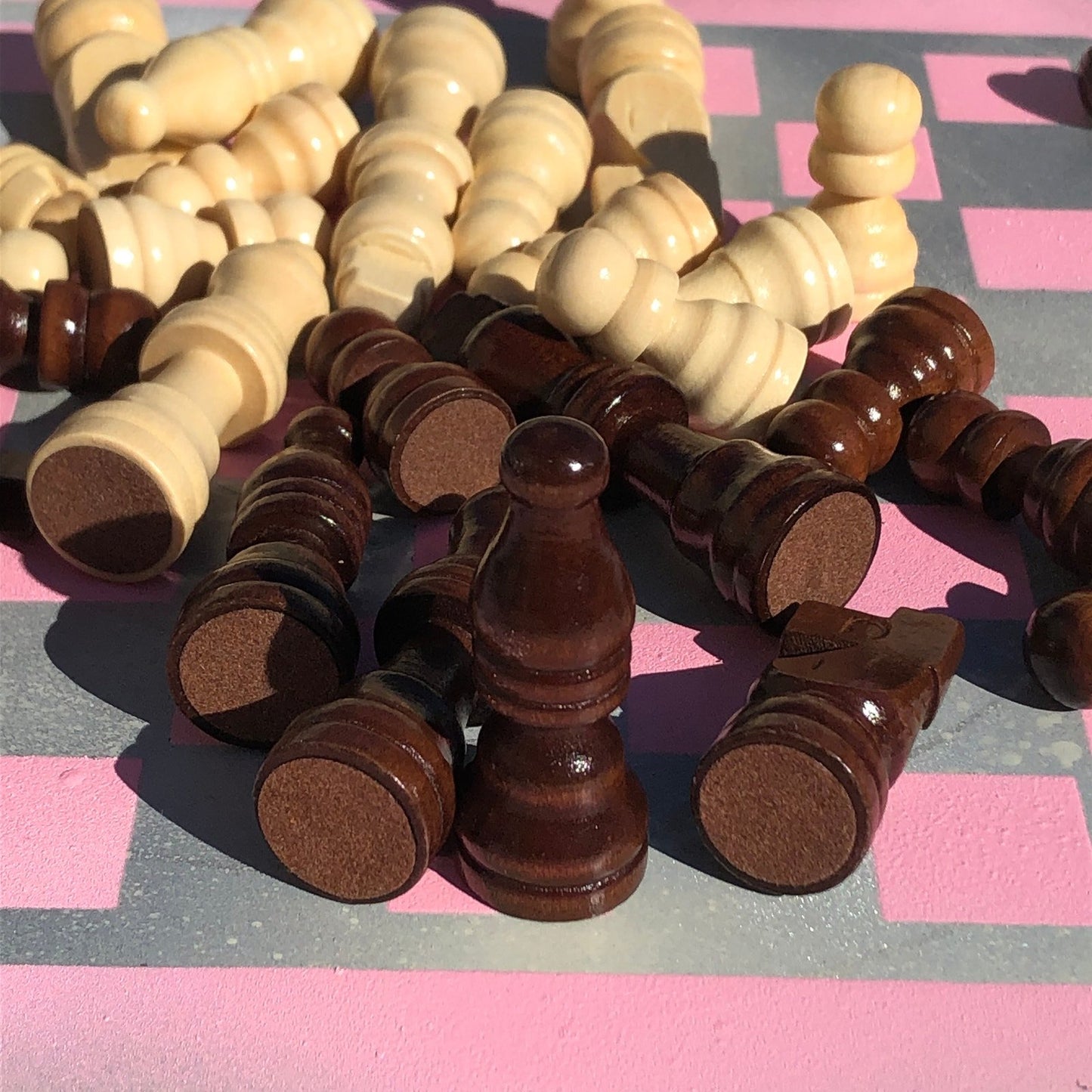 Vinyl Chess Set - Lemonade Pink