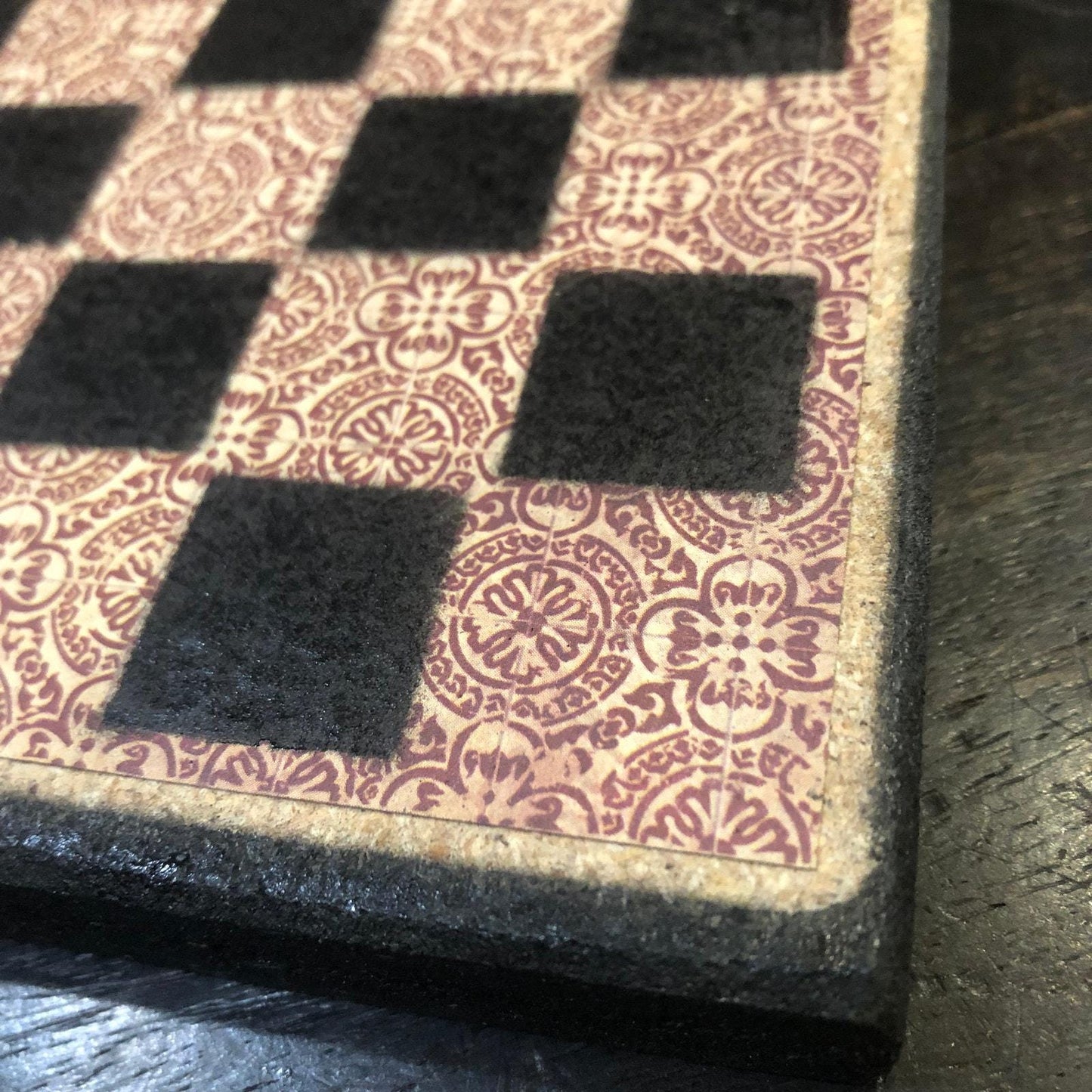 Scrapbook Chess Set - Fancy Edition (Resin Pieces)