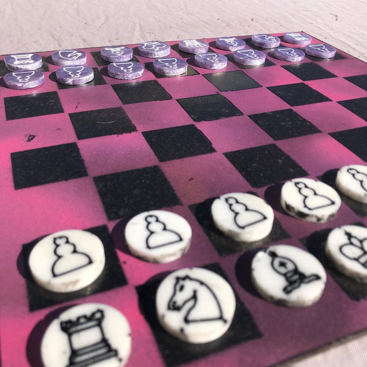 Chess Set - Pink & Black