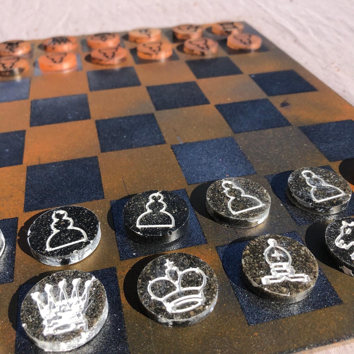 Chess Set - Offset Orange