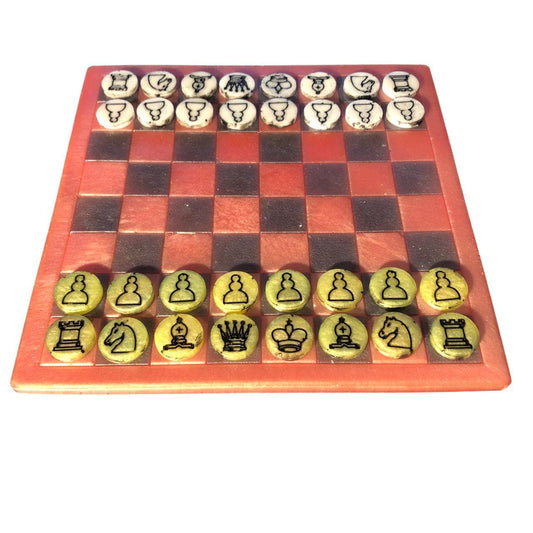 Handmade Resin Chess Set - Vintage Style