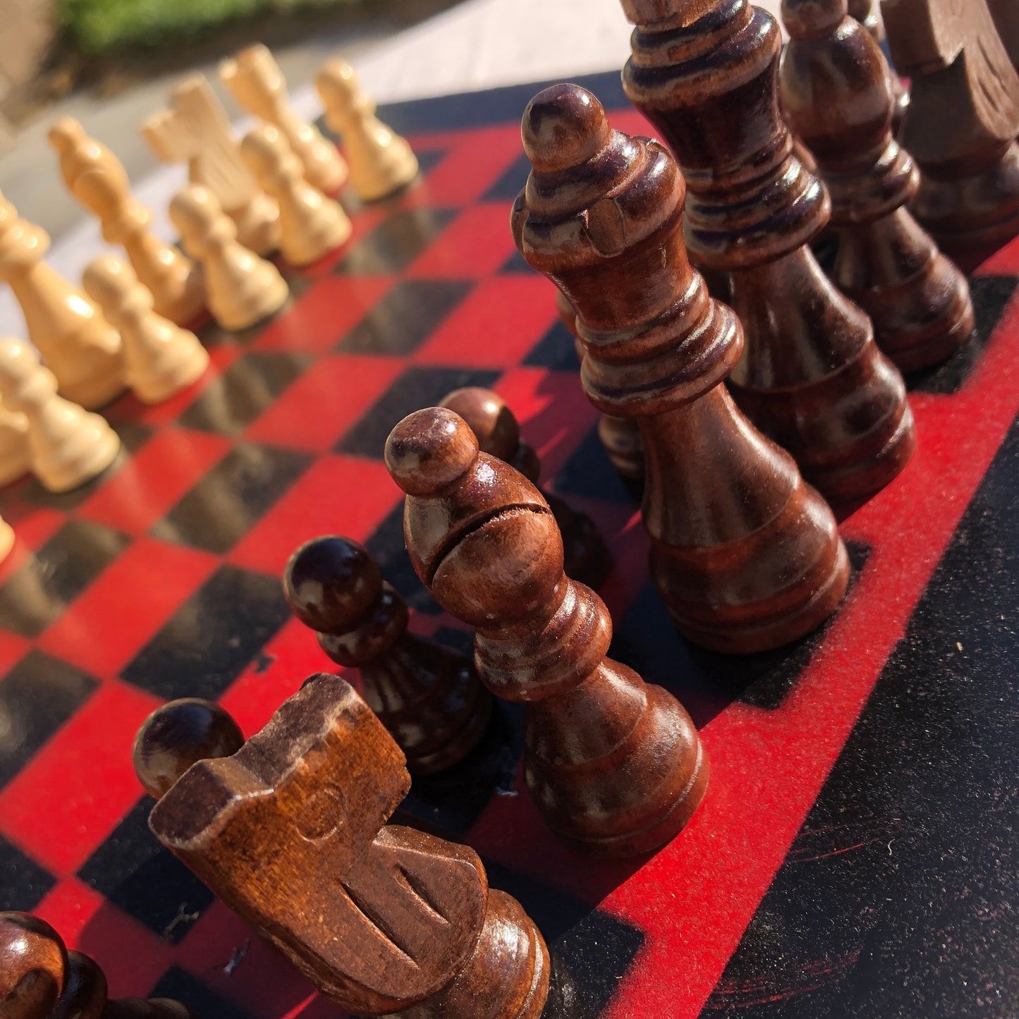 Chess Set - Red & Black