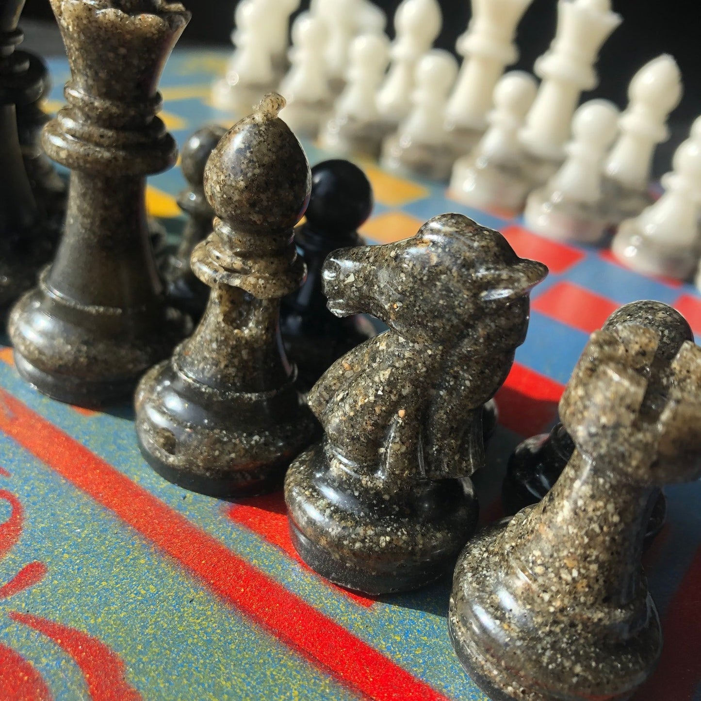 Chess Set - Sunset Blast Blue