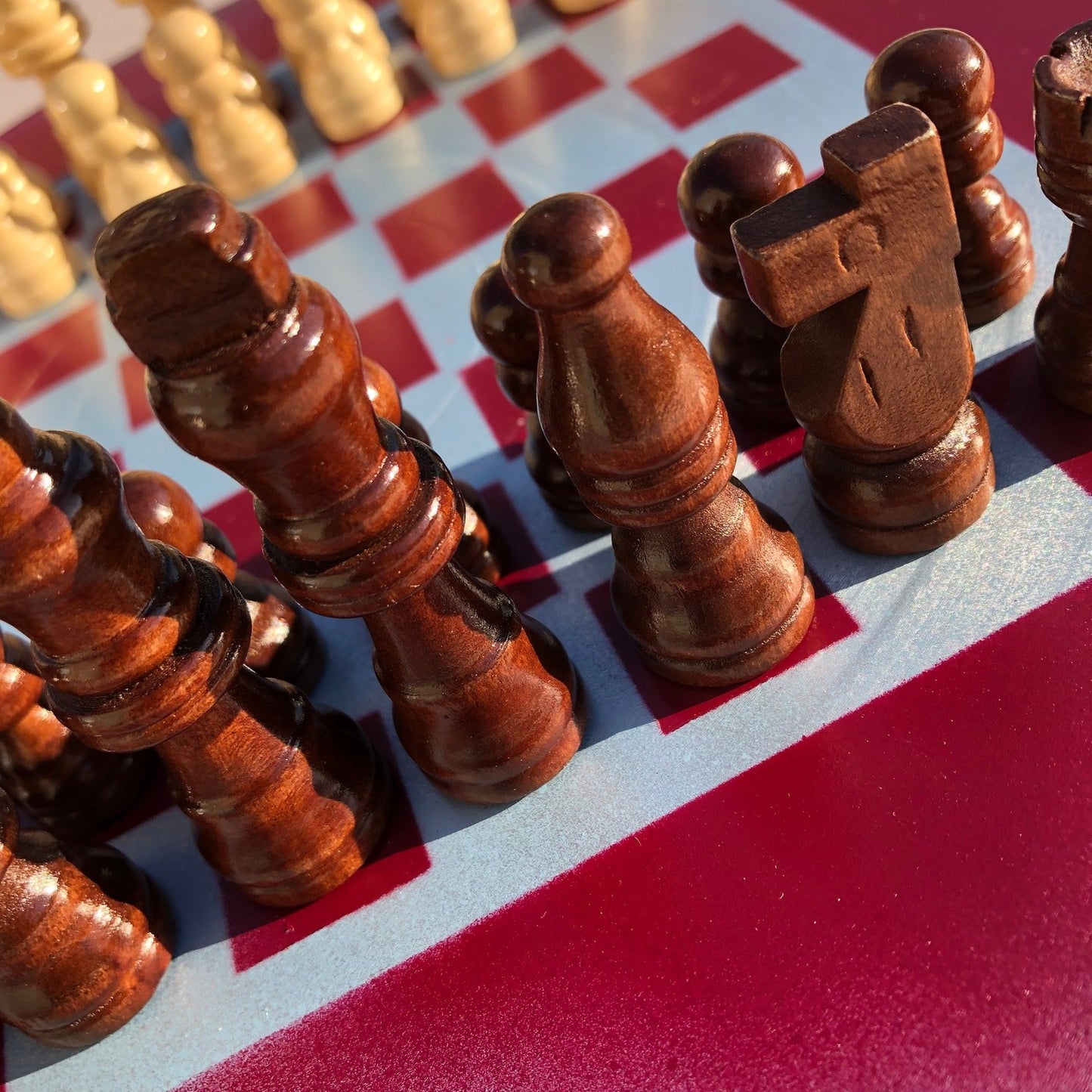 Vinyl Chess Set - Violet Chrome