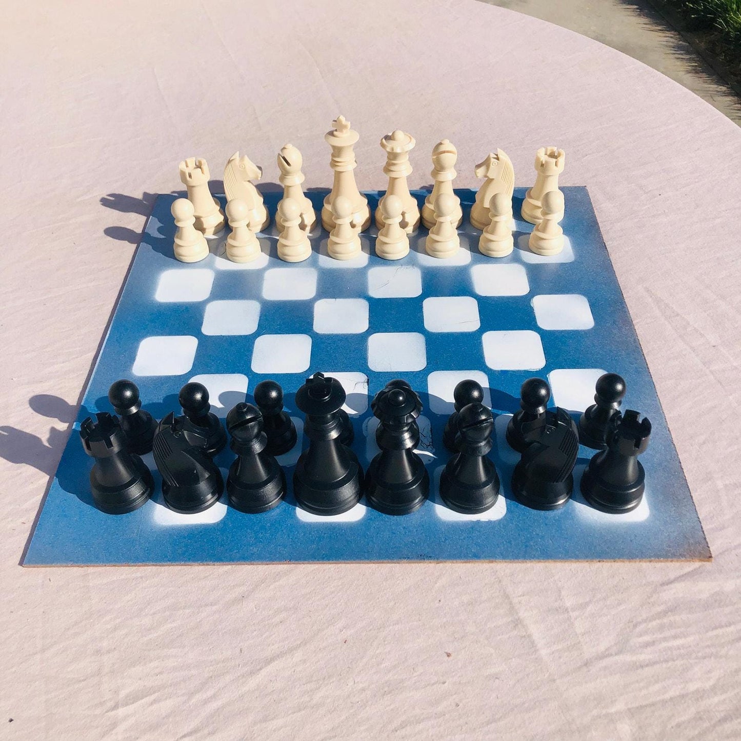 Large Chess Set - Sky Blue