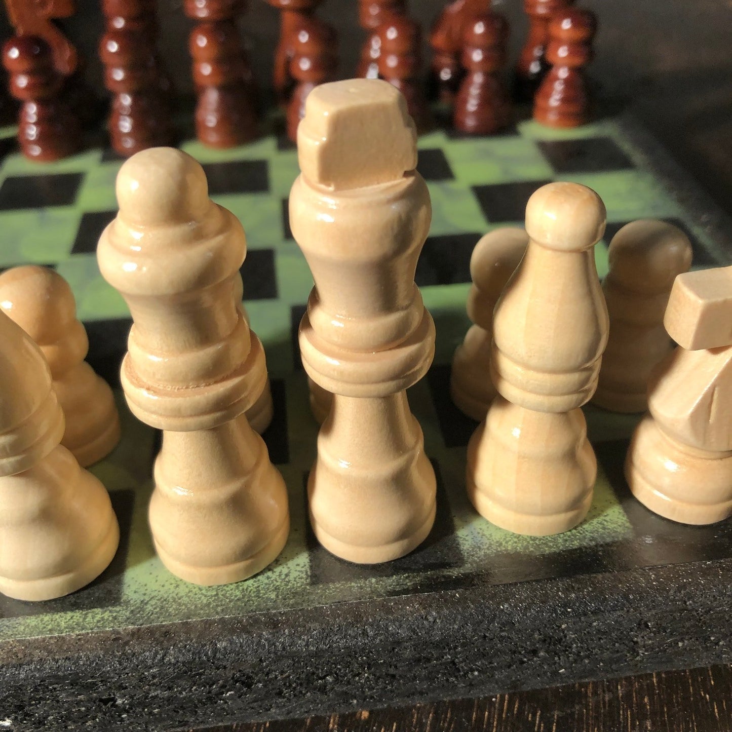 Scrapbook Chess Set - Sapphire Green