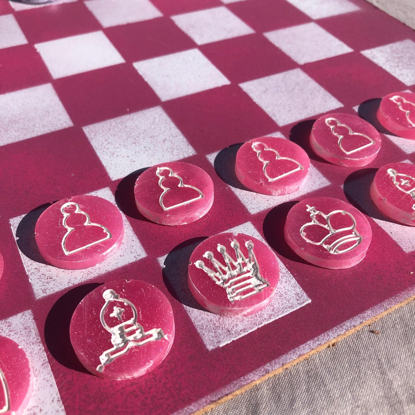 Chess Set - Vivid Pink