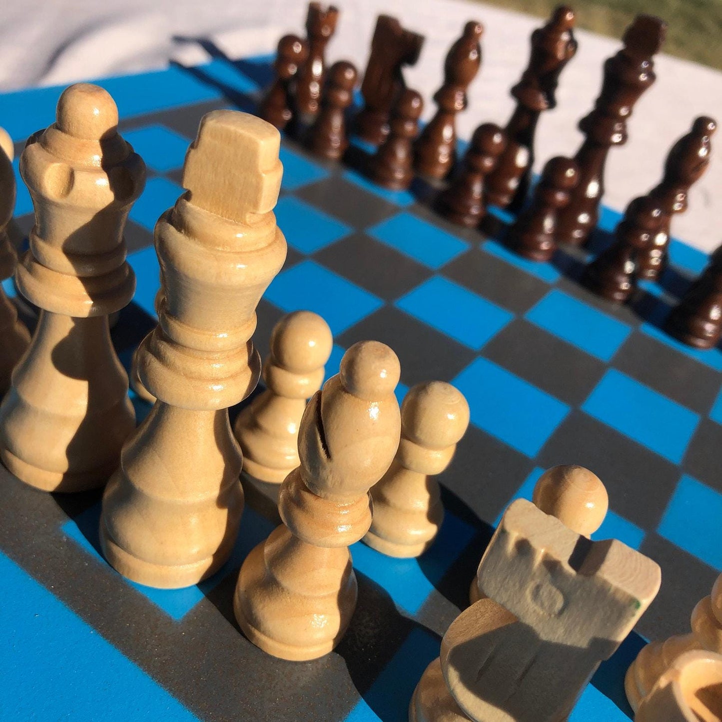 Chess Set - Gray Blue