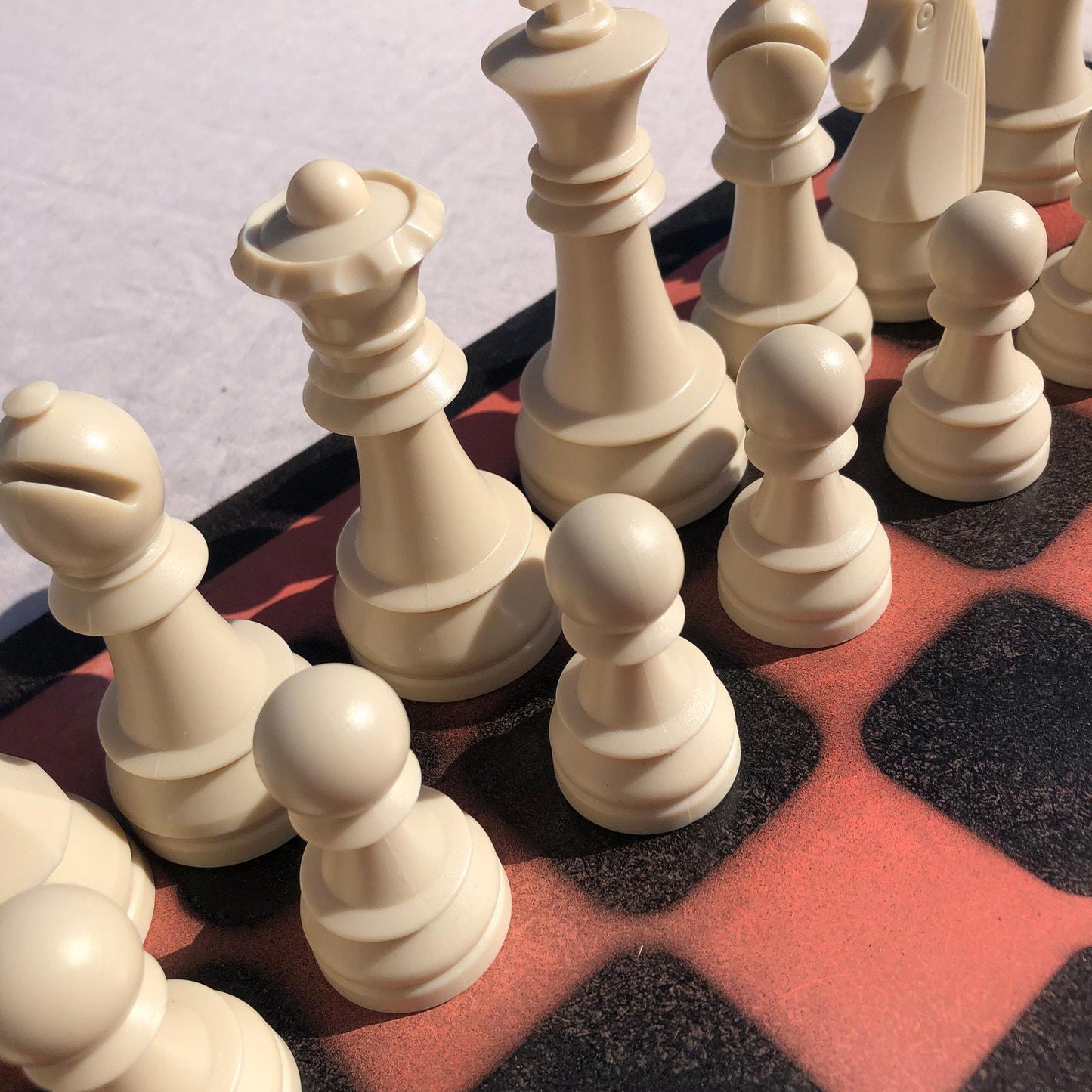 Large Chess Set - Peach Cream