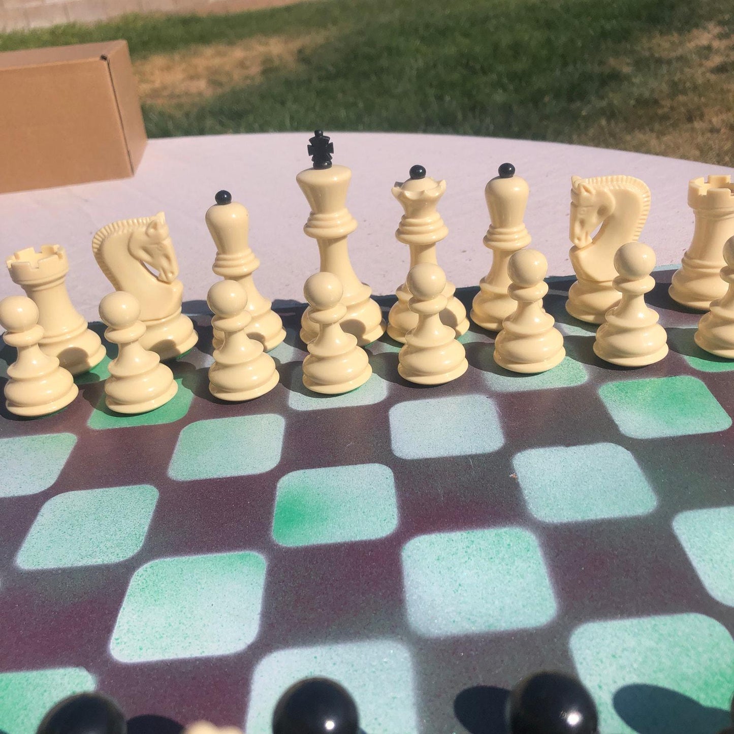 Large Chess Set - Berry Green