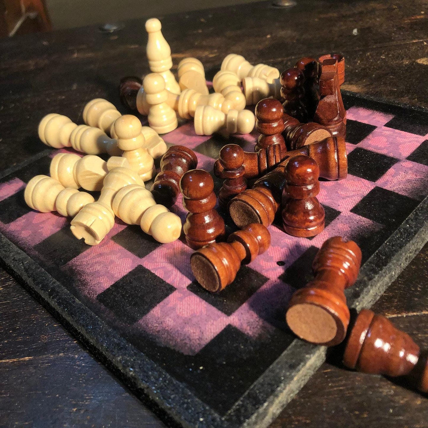 Scrapbook Chess Set - Royal Purple