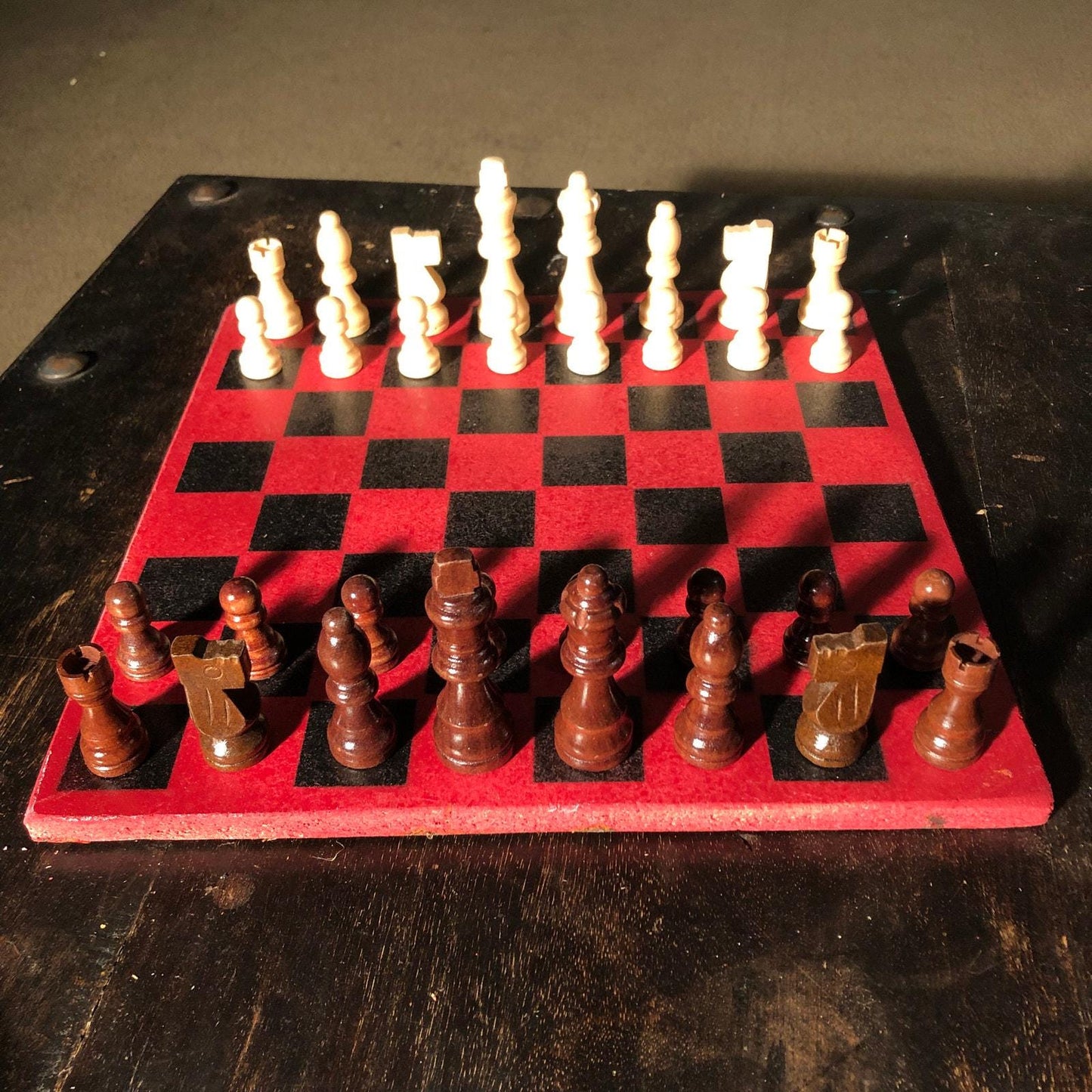 Chess Set - Classic Black & Red