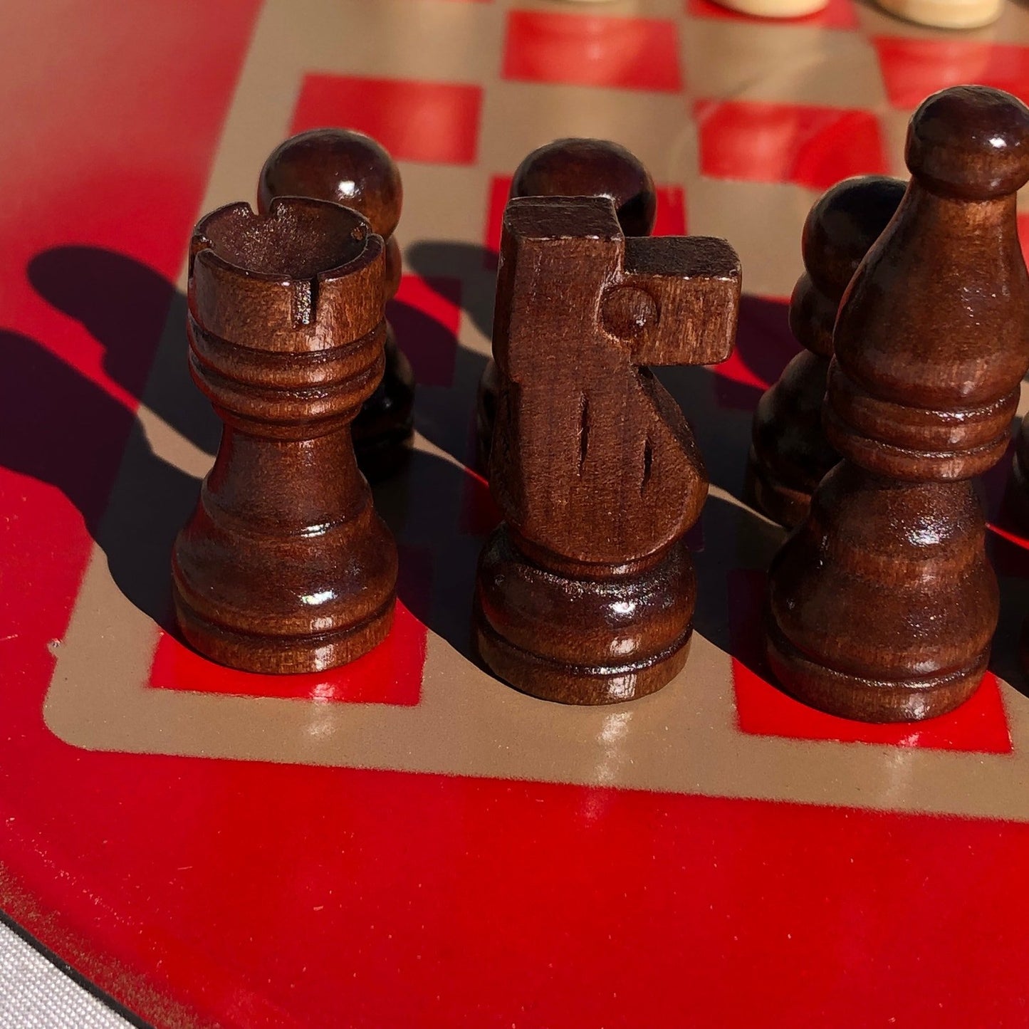 Vinyl Chess Set - Roman Red