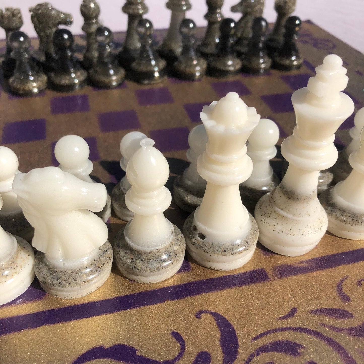 Chess Set - Purple Gold