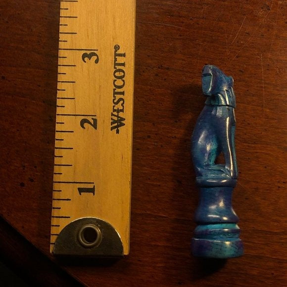 African Vintage Chess Set - Sea Blue Chess Board