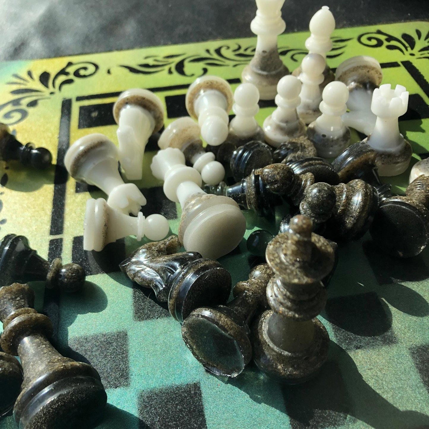 Chess Set - Precious Green Deluxe