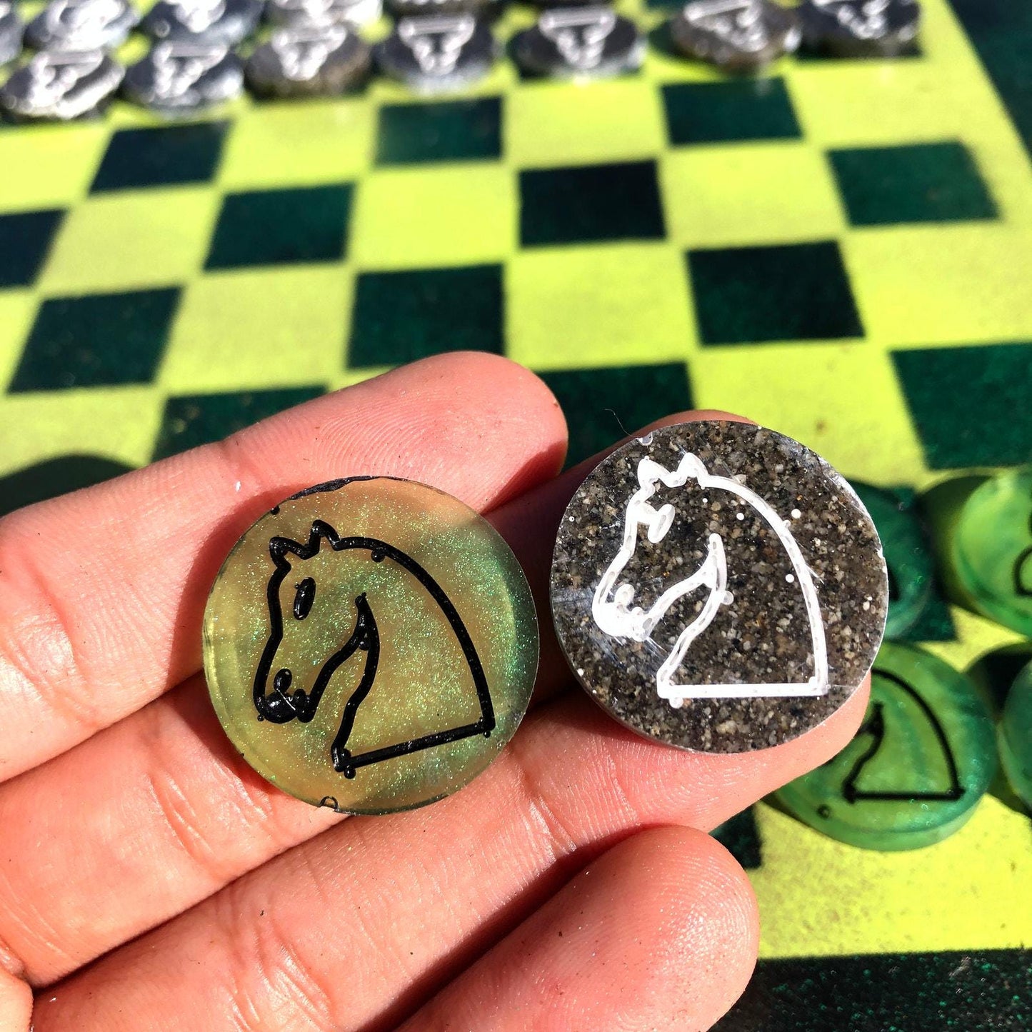 Chess Set - Sheen Green Edition