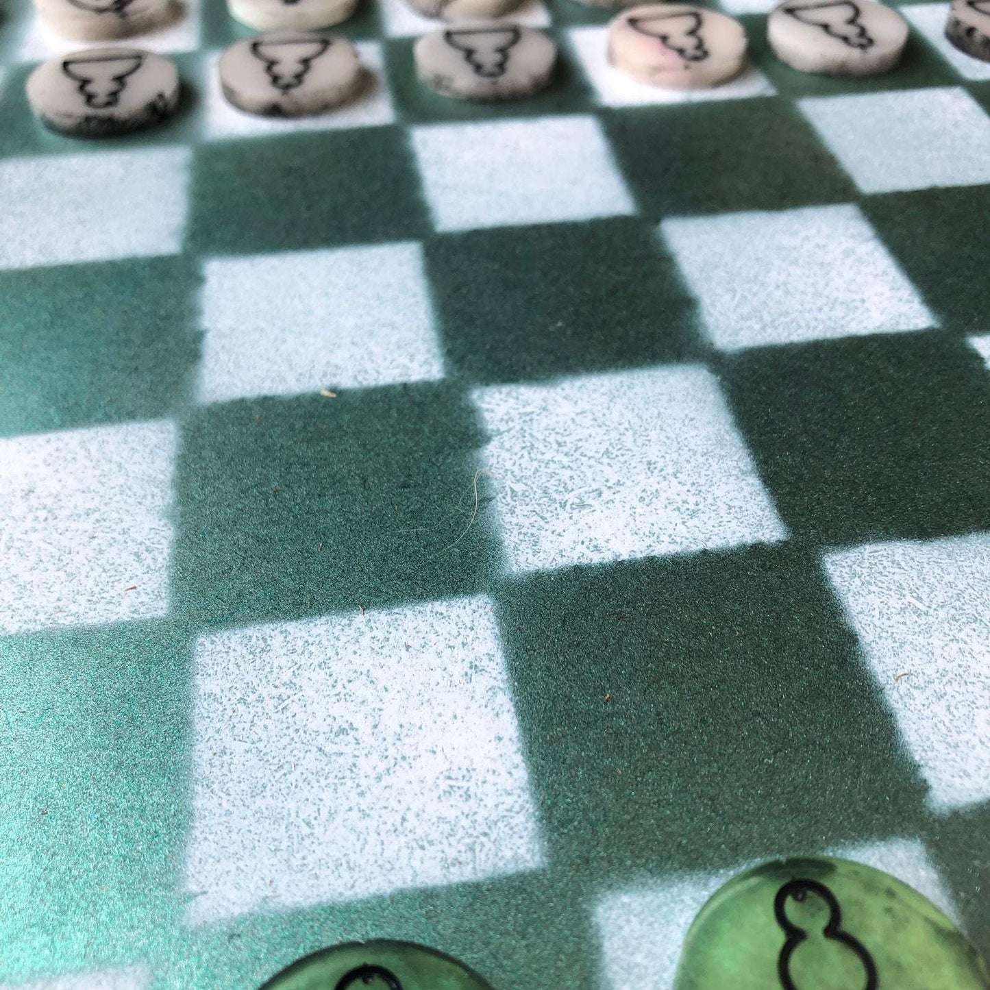 Chess Set - Green & White