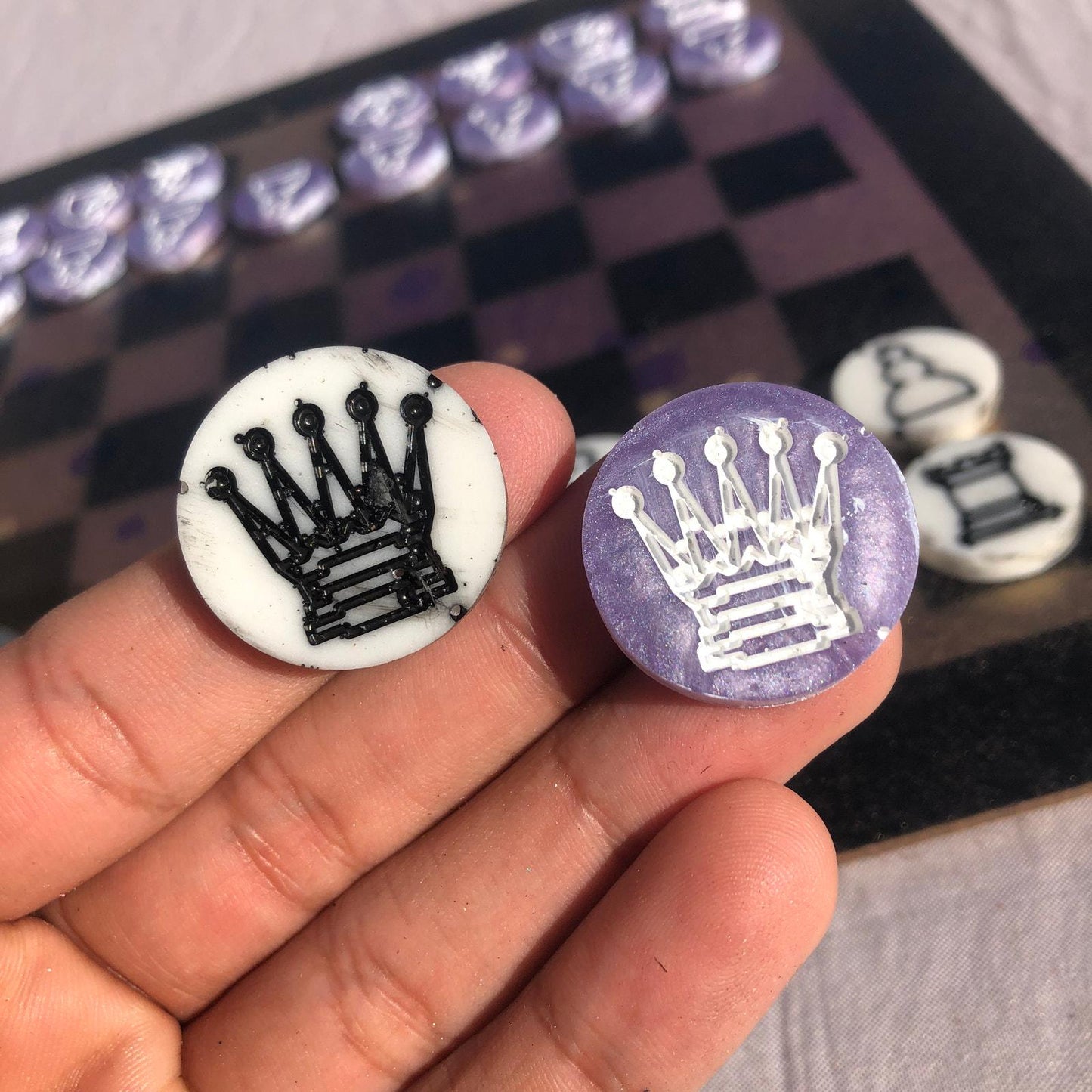 Chess Set - Supreme Golden Purple