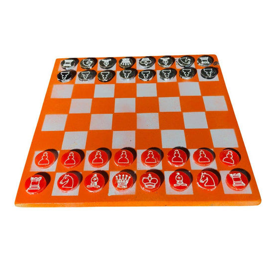 Chess Set - Vibrant Orange