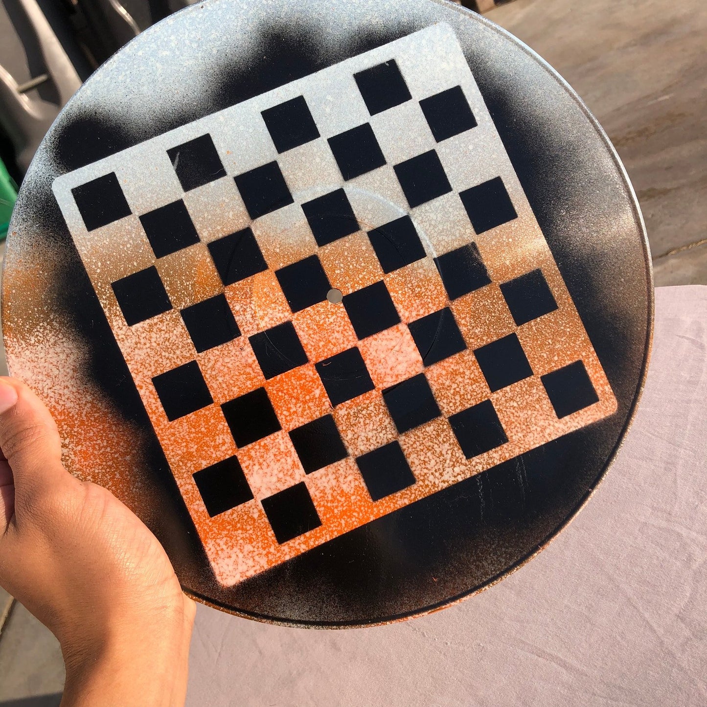 Vinyl Chess Set -  Orange Mist