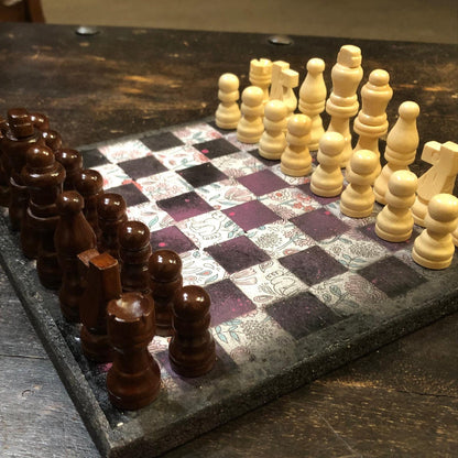 Scrapbook Chess Set - Purple Cartoon Rabbit