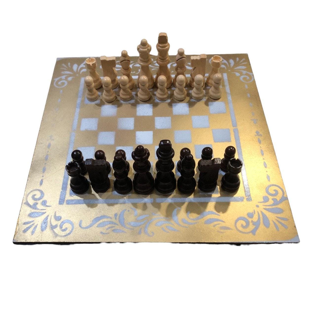 Chess Set - Golden White