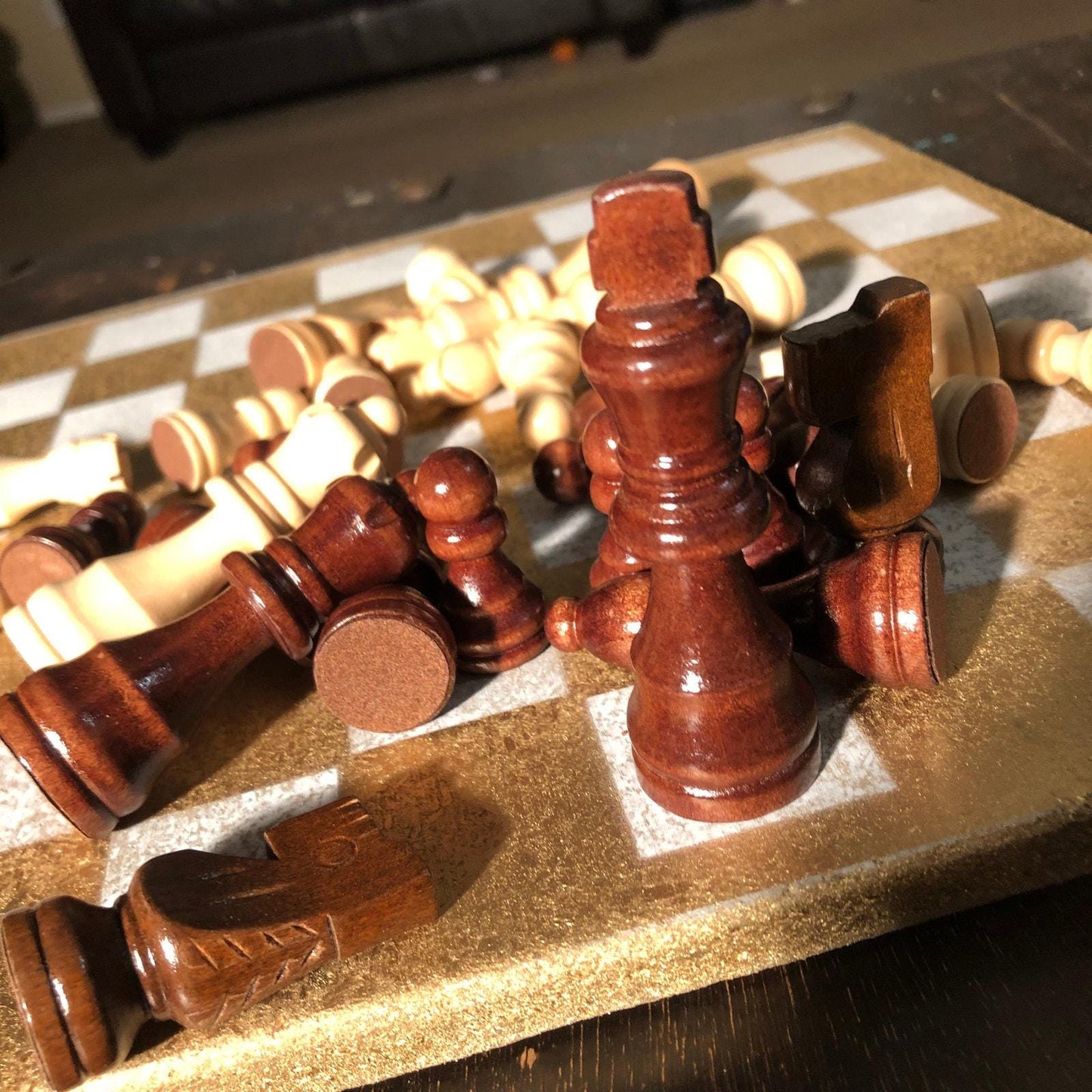 Chess Set - Gold & White