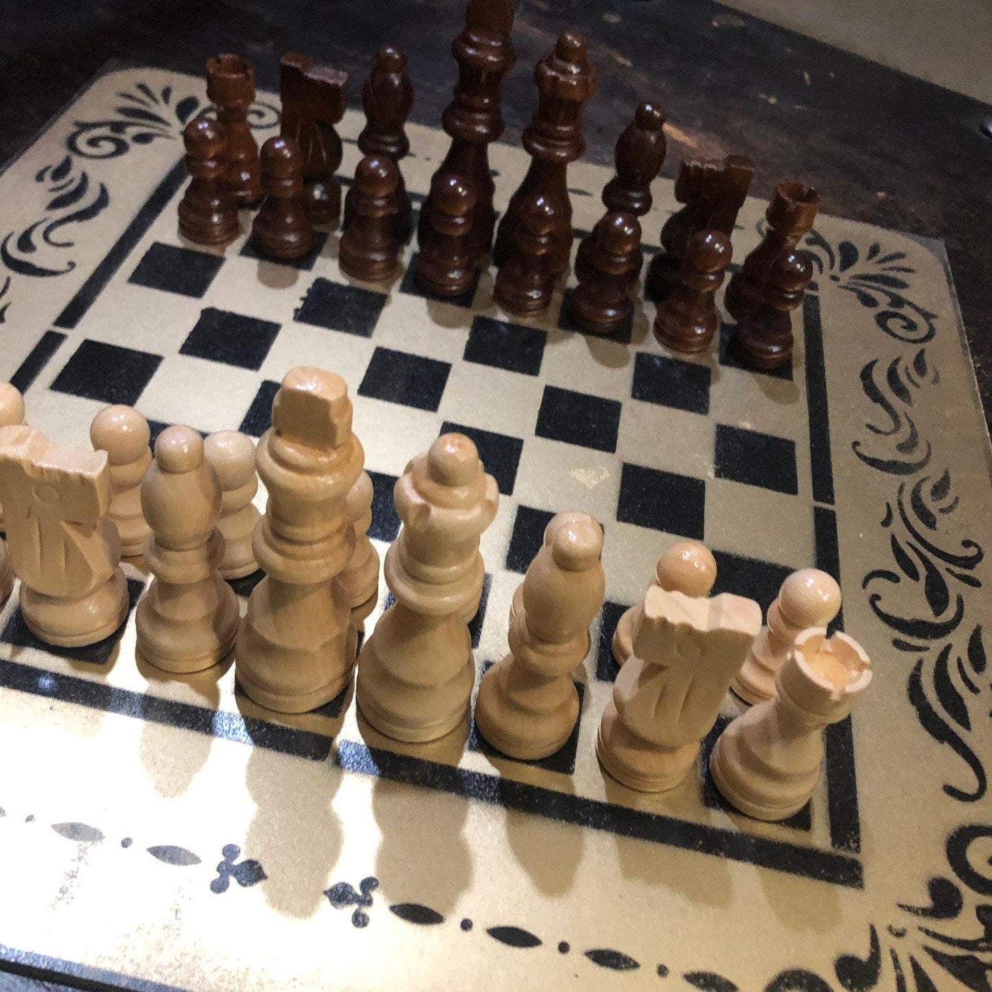 Chess Set - Gold & Black