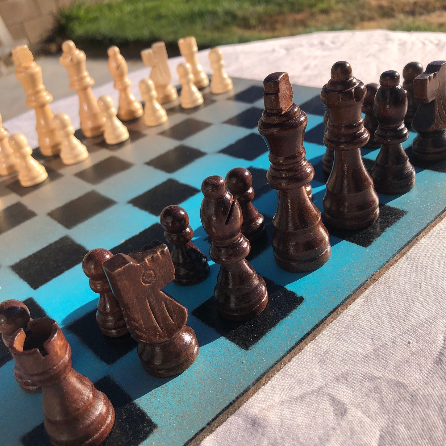 Chess Set - Blue Fade