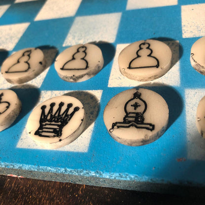 Chess Set - Blue Freeze Edition (Resin Pieces)