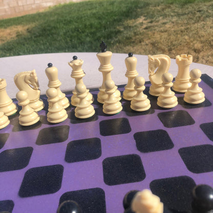 Large Chess Set - Purple & Black