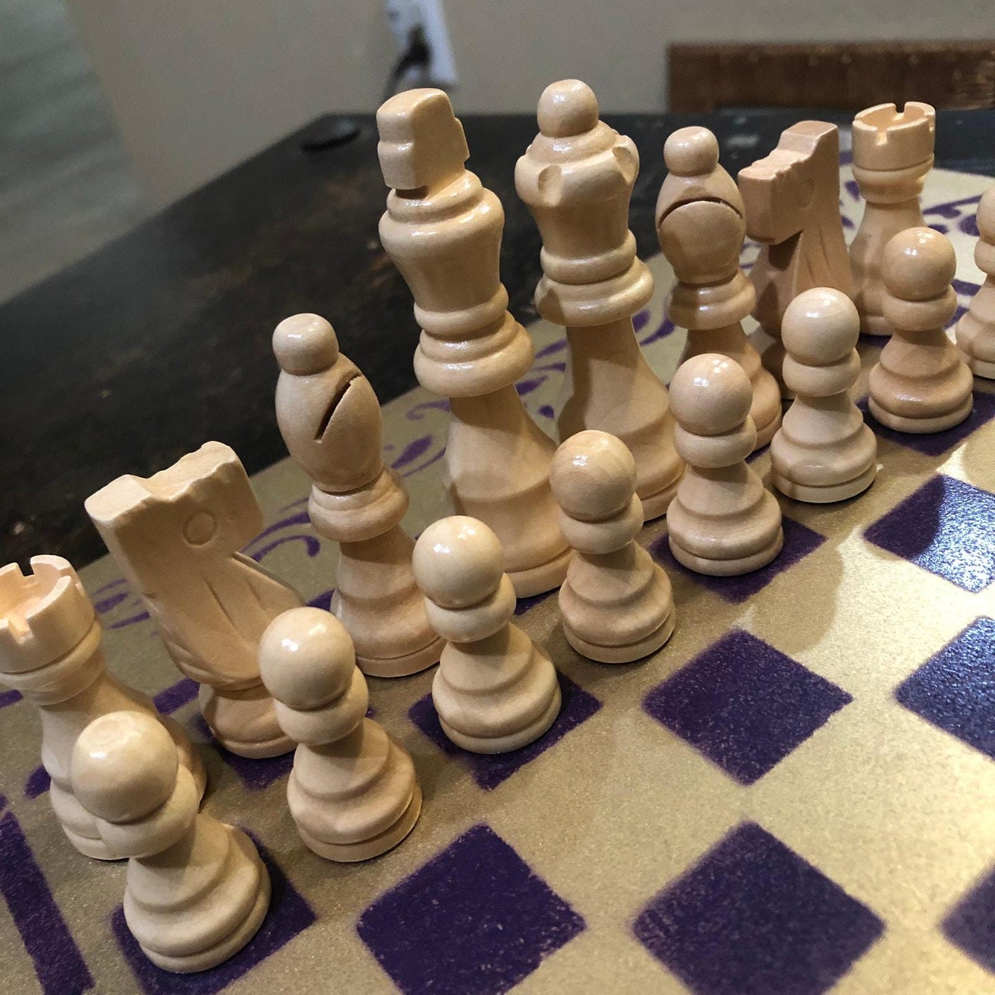 Chess Set - Bland Purple Gold