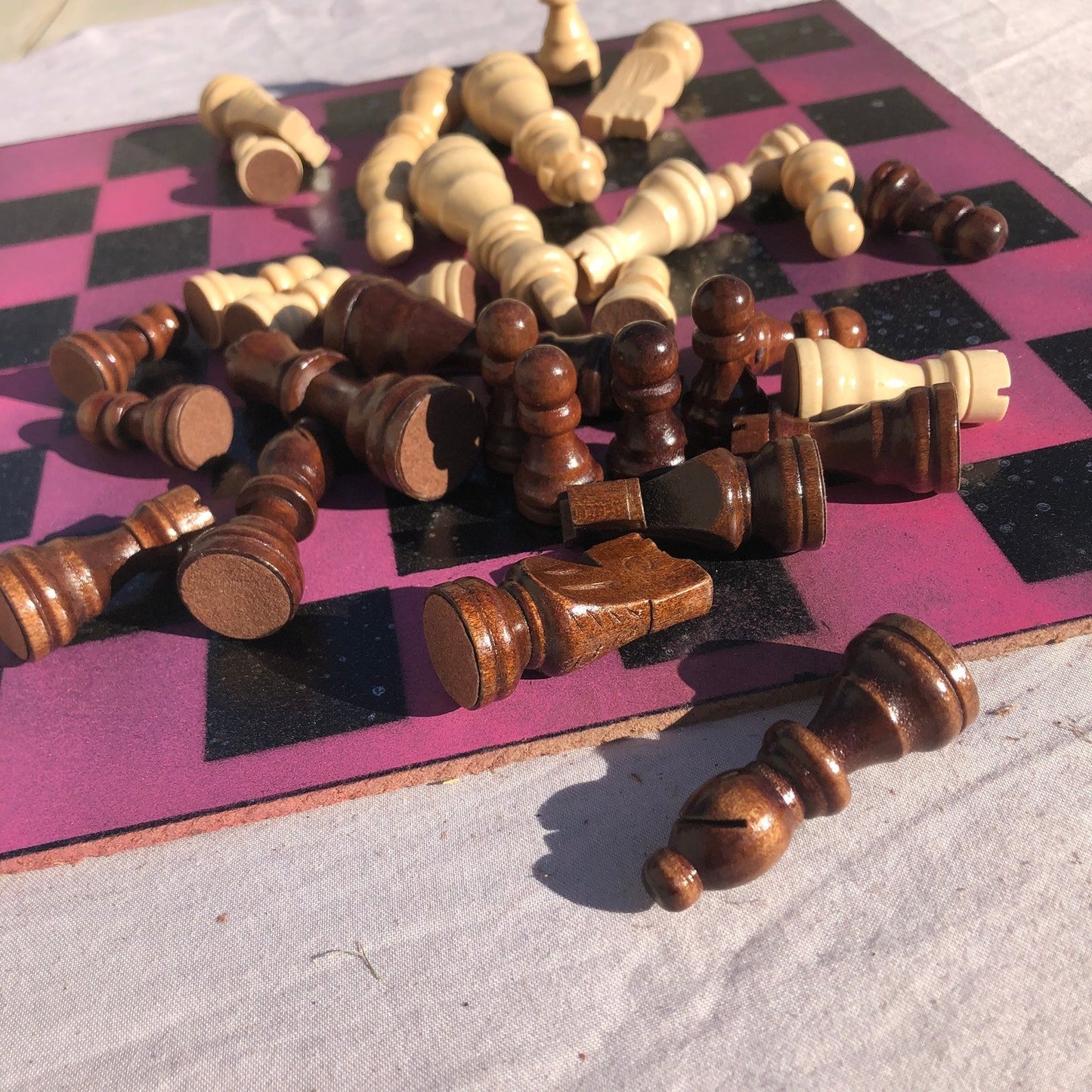 Chess Set - Hot Pink