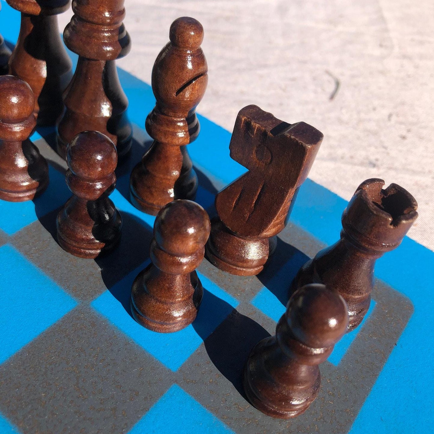 Chess Set - Gray Blue