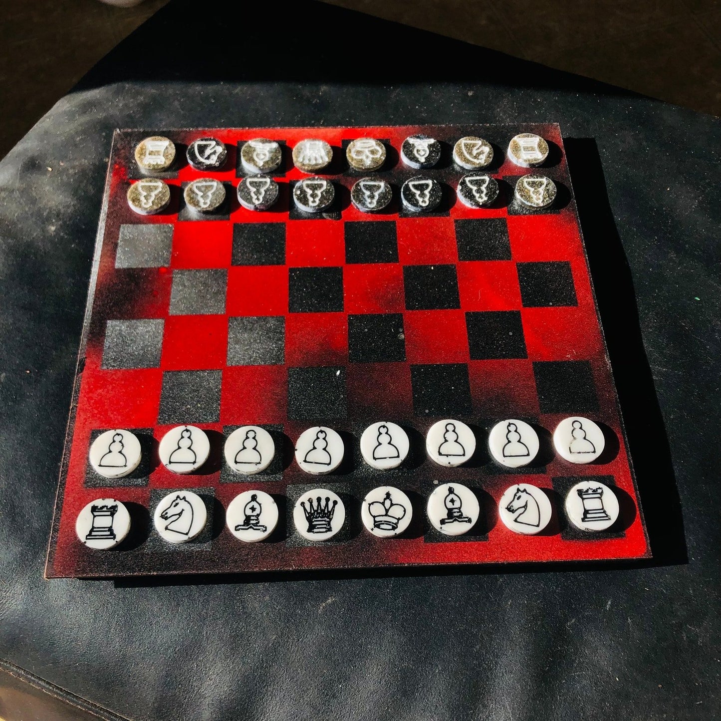 Chess Set - Space Red