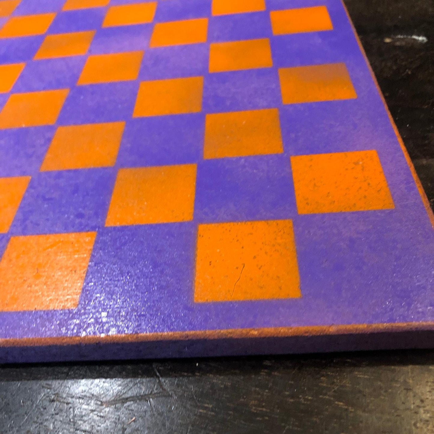 Painted Chess Set - Purple & Orange Royal