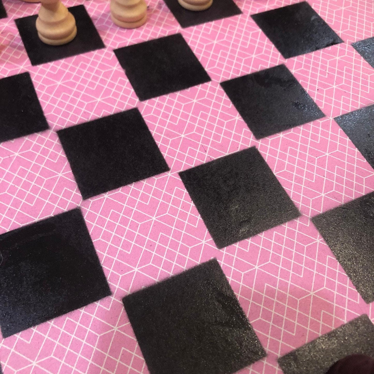 Scrapbook Chess Set - Pink Pattern