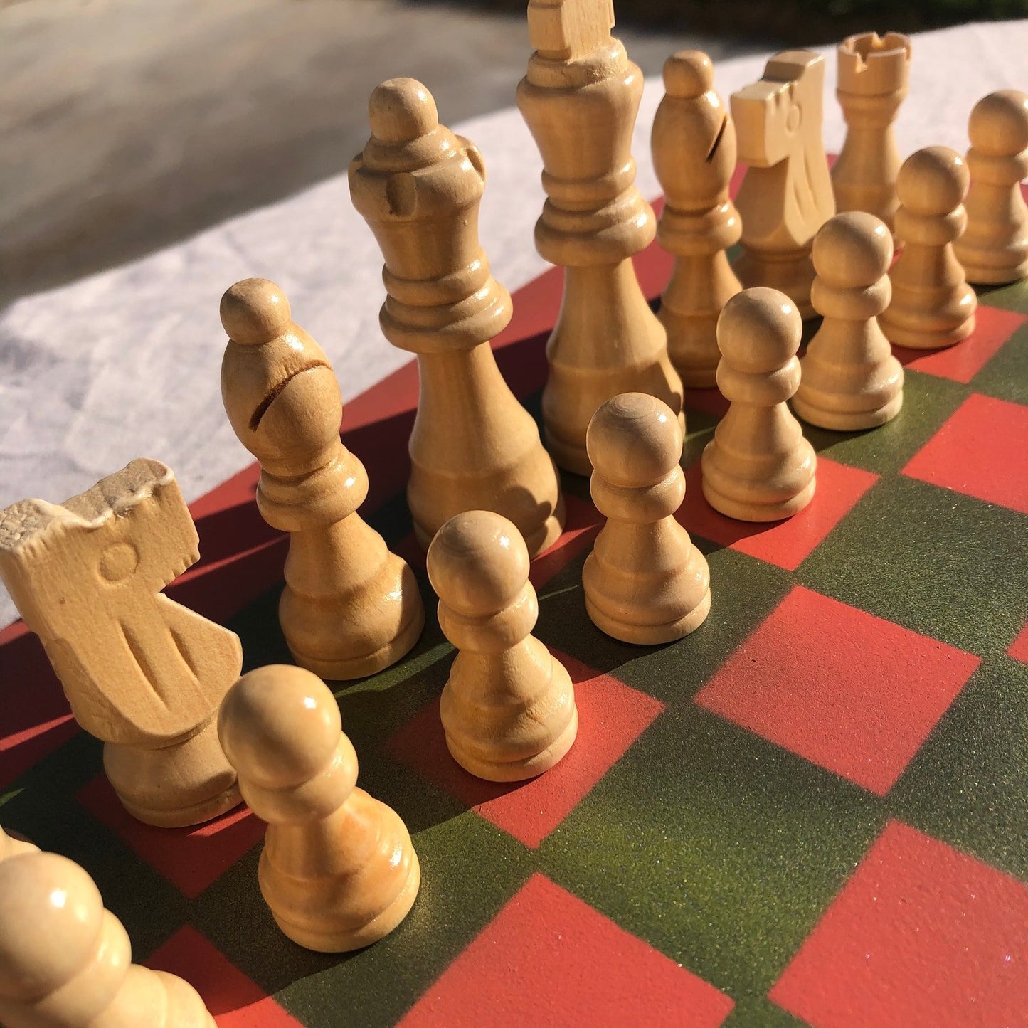 Chess Set - Peach Gold