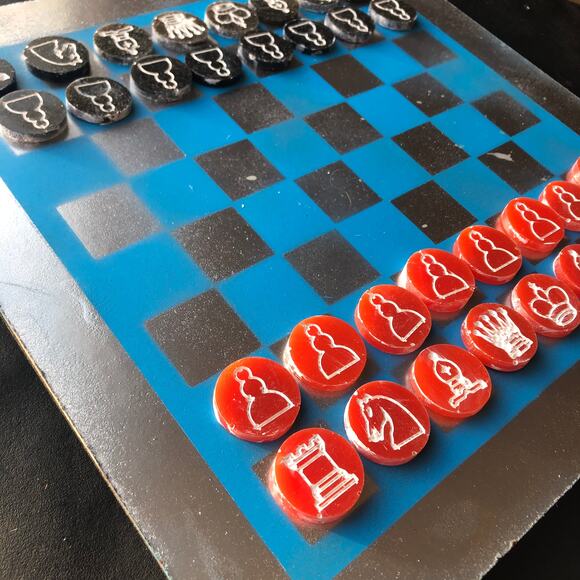 Chess Set - Blue Silverado